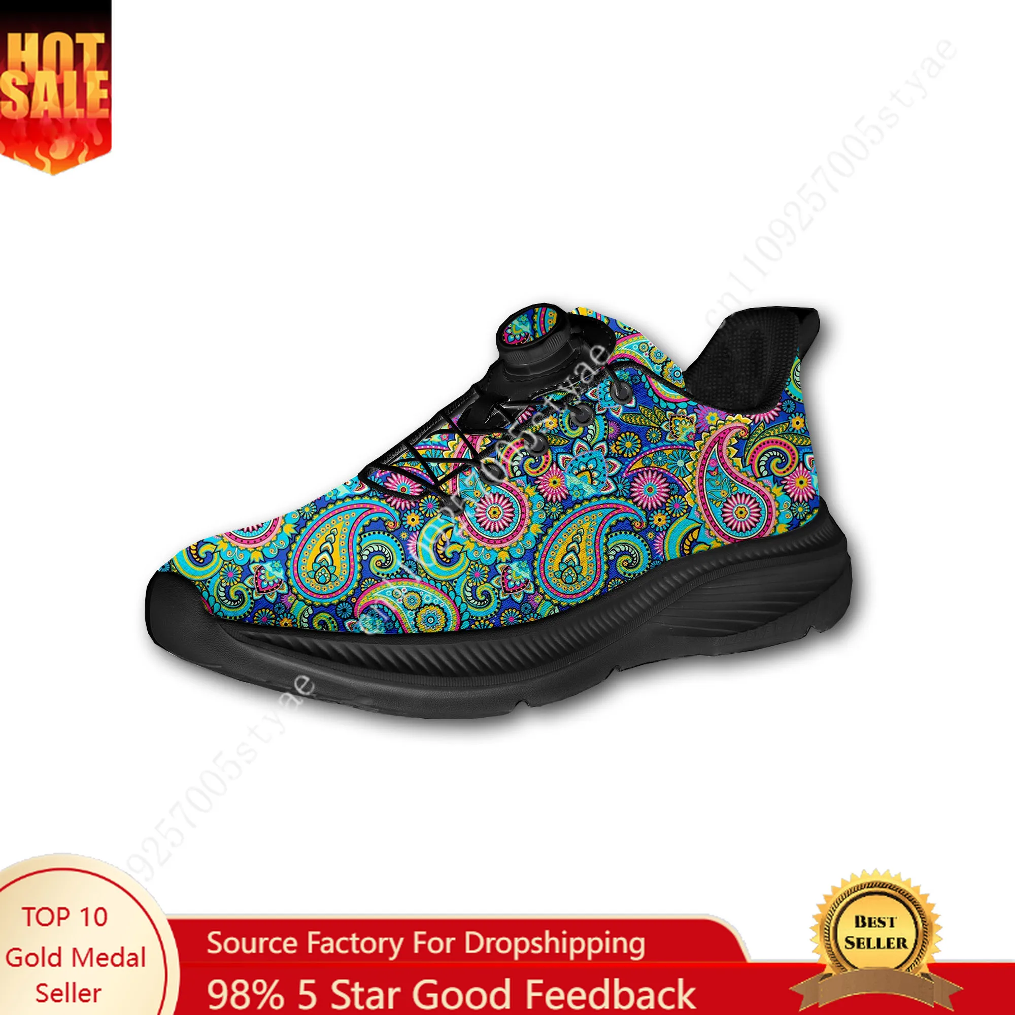 Women Shoes Sneakers - Tênis Personalizados com Estampa Floral Mandala
