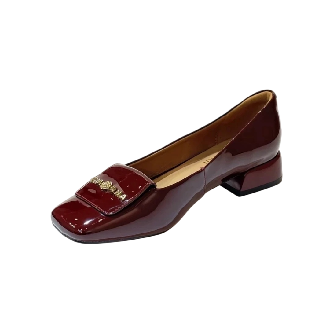 Wide Fit Heels - Sapatos femininos retrô com bico quadrado,