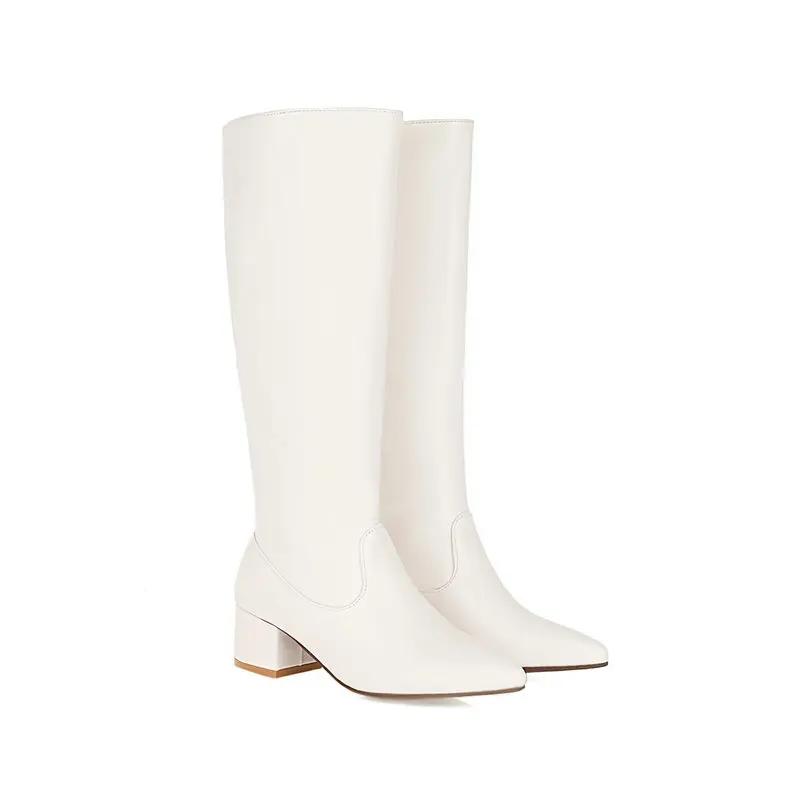Wide Fit Heels - Couro macio do plutônio vermelho branco