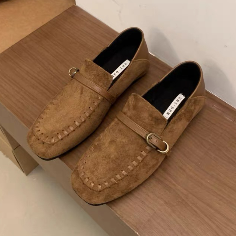 Women Shoes Elegant - Elegante camurça dedo do pé quadrado