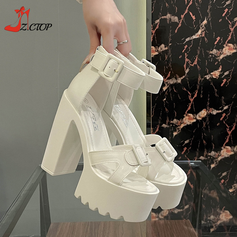 Novas Sandálias de Plataforma  - Women Shoes Zipper avaliação e preço