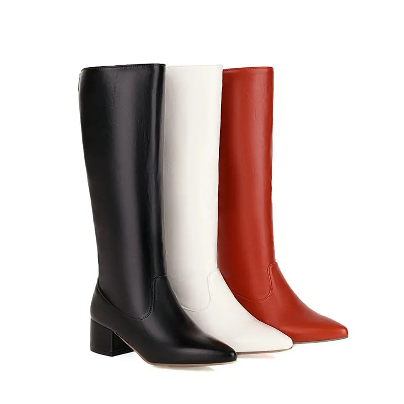 Couro macio do plutônio vermel - Wide Fit Heels avaliação e preço