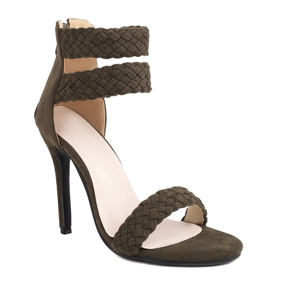 Novo verão doce marrom verde s - Women Shoes Zipper avaliação e preço